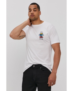Rip Curl T-shirt męski kolor biały z nadrukiem