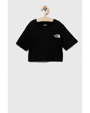 The North Face t-shirt bawełniany dziecięcy kolor czarny z nadrukiem