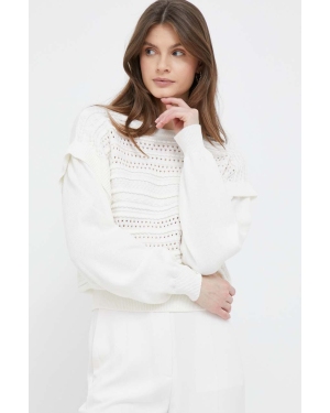 United Colors of Benetton sweter bawełniany kolor biały