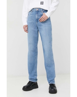 Wrangler jeansy Mom Straight damskie high waist