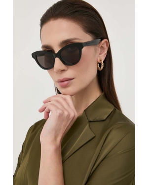 Alexander McQueen okulary przeciwsłoneczne AM0391S damskie kolor czarny