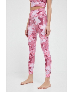 Casall legginsy do jogi kolor różowy wzorzyste