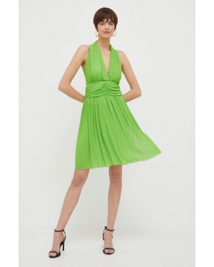 Artigli sukienka kolor zielony mini rozkloszowana