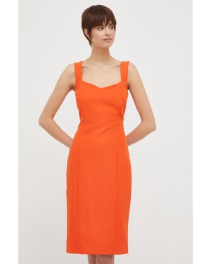 Artigli sukienka kolor pomarańczowy mini dopasowana