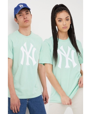 47brand t-shirt bawełniany MLB New York Yankees kolor zielony z nadrukiem