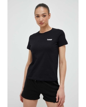 Hummel t-shirt bawełniany kolor czarny