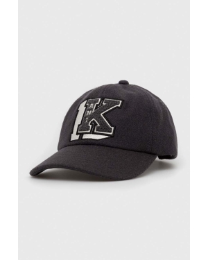 Karl Kani czapka z daszkiem wełniana kolor szary wzorzysta