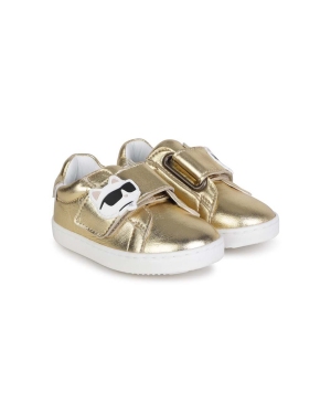 Karl Lagerfeld sneakersy skórzane dziecięce kolor złoty