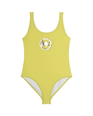 Michael Kors jednoczęściowy strój kąpielowy dziecięcy kolor żółty