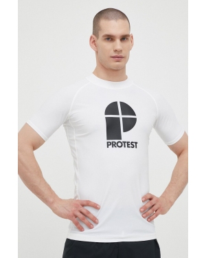 Protest t-shirt Prtcater męski kolor biały z nadrukiem