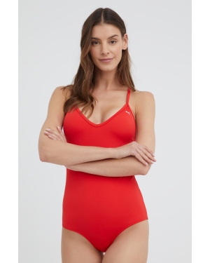 Puma jednoczęściowy strój kąpielowy 935086 kolor czerwony lekko usztywniona miseczka