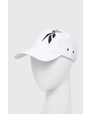 Reebok czapka z daszkiem Tech Style kolor biały z nadrukiem