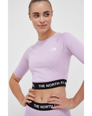 The North Face t-shirt treningowy kolor fioletowy