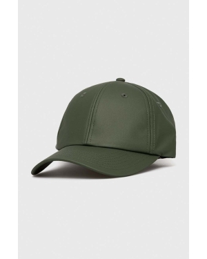 Rains czapka z daszkiem 13600 Cap kolor zielony gładka 13600.65-65Evergree