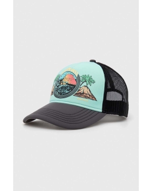 American Needle czapka z daszkiem Hawaii kolor turkusowy z nadrukiem