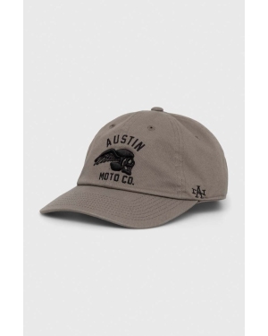 American Needle czapka z daszkiem bawełniana Austin Moto kolor szary z aplikacją