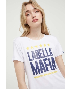 LaBellaMafia t-shirt damski kolor biały
