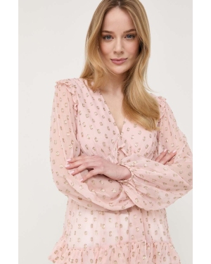 Twinset bluzka damska kolor różowy wzorzysta