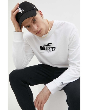 Hollister Co. bluza męska kolor biały wzorzysta