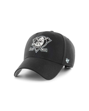 47 brand czapka z daszkiem z domieszką wełny NHL Anaheim Ducks kolor czarny z aplikacją