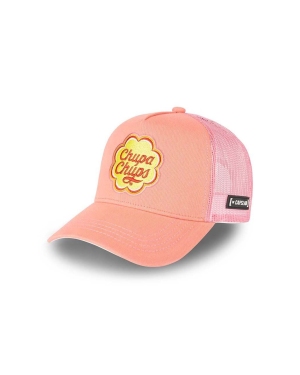Capslab czapka z daszkiem CHUPA CHUPS kolor różowy z aplikacją