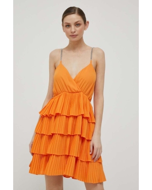 Artigli sukienka kolor pomarańczowy mini rozkloszowana