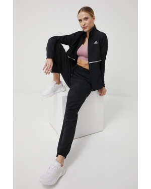 adidas spodnie treningowe HD6823 damskie kolor czarny gładkie