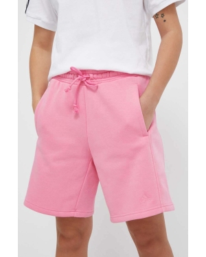 adidas szorty damskie kolor różowy gładkie high waist