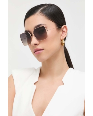 BOSS okulary przeciwsłoneczne damskie kolor złoty