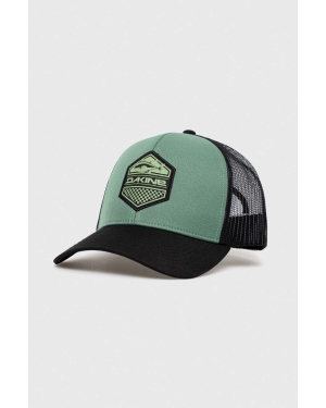 Dakine czapka z daszkiem kolor zielony wzorzysta