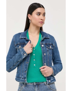 Guess kurtka jeansowa damska kolor granatowy przejściowa