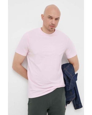 Karl Lagerfeld t-shirt męski kolor różowy z nadrukiem