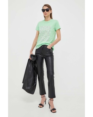 Karl Lagerfeld t-shirt bawełniany kolor zielony
