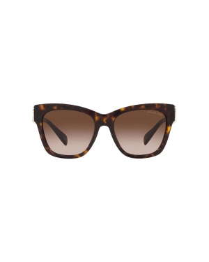 Michael Kors okulary przeciwsłoneczne EMPIRE SQUARE damskie kolor brązowy 0MK2182U