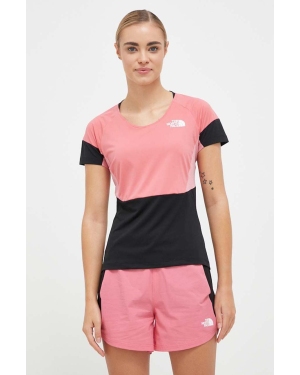 The North Face t-shirt sportowy Bolt Tech kolor różowy