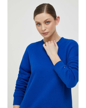Tommy Hilfiger bluza damska kolor niebieski gładka