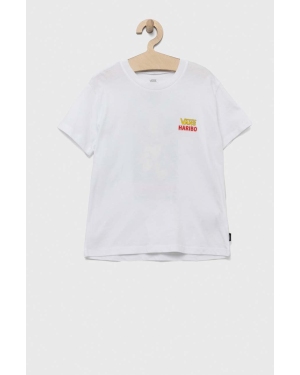 Vans t-shirt bawełniany dziecięcy x Haribo kolor biały z nadrukiem