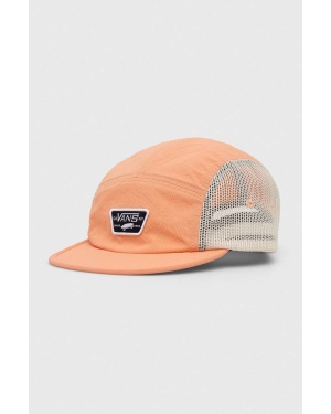 Vans czapka z daszkiem kolor pomarańczowy z aplikacją