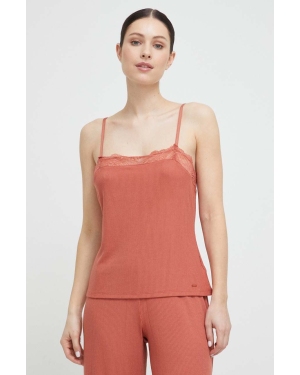 Calvin Klein Underwear top piżamowy kolor pomarańczowy