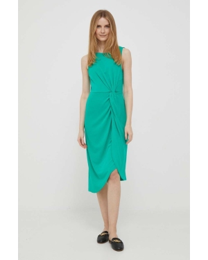 Lauren Ralph Lauren sukienka kolor zielony mini dopasowana