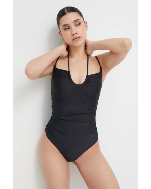 Marella jednoczęściowy strój kąpielowy kolor czarny miękka miseczka
