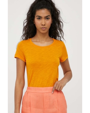 Sisley t-shirt damski kolor pomarańczowy