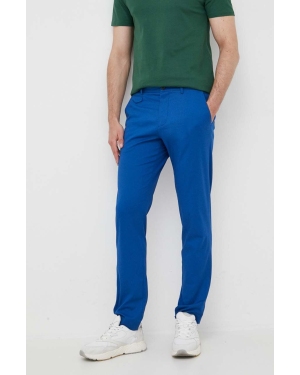 Sisley spodnie męskie kolor niebieski w fasonie chinos