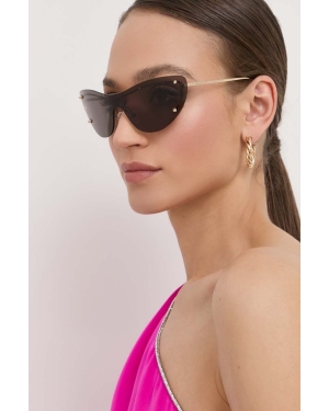 Alexander McQueen okulary przeciwsłoneczne AM0413S damskie kolor złoty
