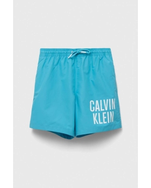 Calvin Klein Jeans szorty kąpielowe dziecięce kolor niebieski