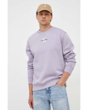 Calvin Klein Jeans bluza męska kolor fioletowy