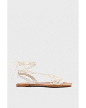 AllSaints sandały skórzane Donna Sandal damskie kolor biały WF690Y