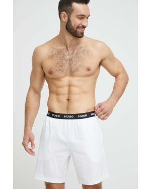 HUGO szorty piżamowe męskie kolor biały