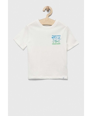 GAP t-shirt bawełniany dziecięcy x Disney kolor biały z nadrukiem