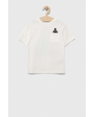 GAP t-shirt bawełniany dziecięcy kolor biały z nadrukiem